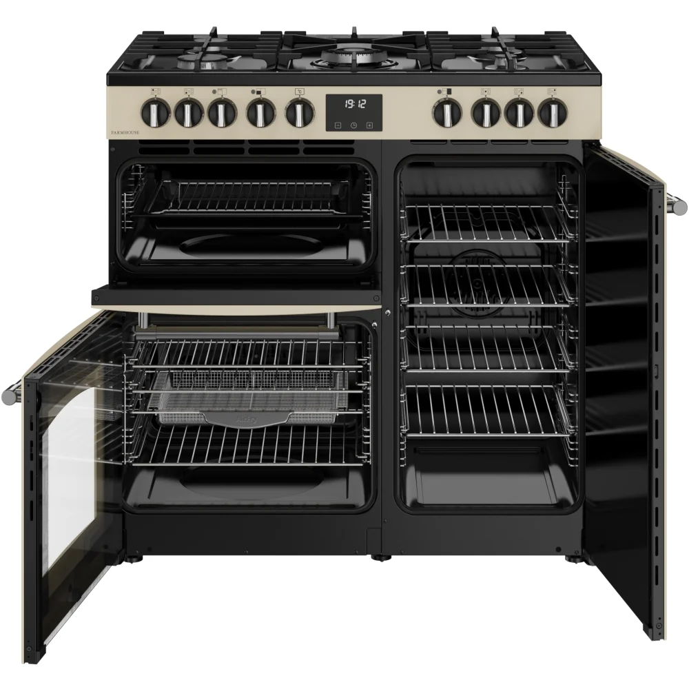 Belling RCA Farmhouse 90DF 90cm Dual Fuel Range Cooker 444411821 Cream - Image 4