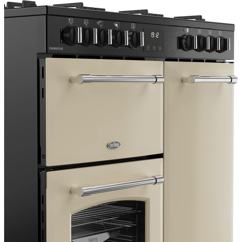 Belling RCA Farmhouse 90DF 90cm Dual Fuel Range Cooker 444411821 Cream - Image 6
