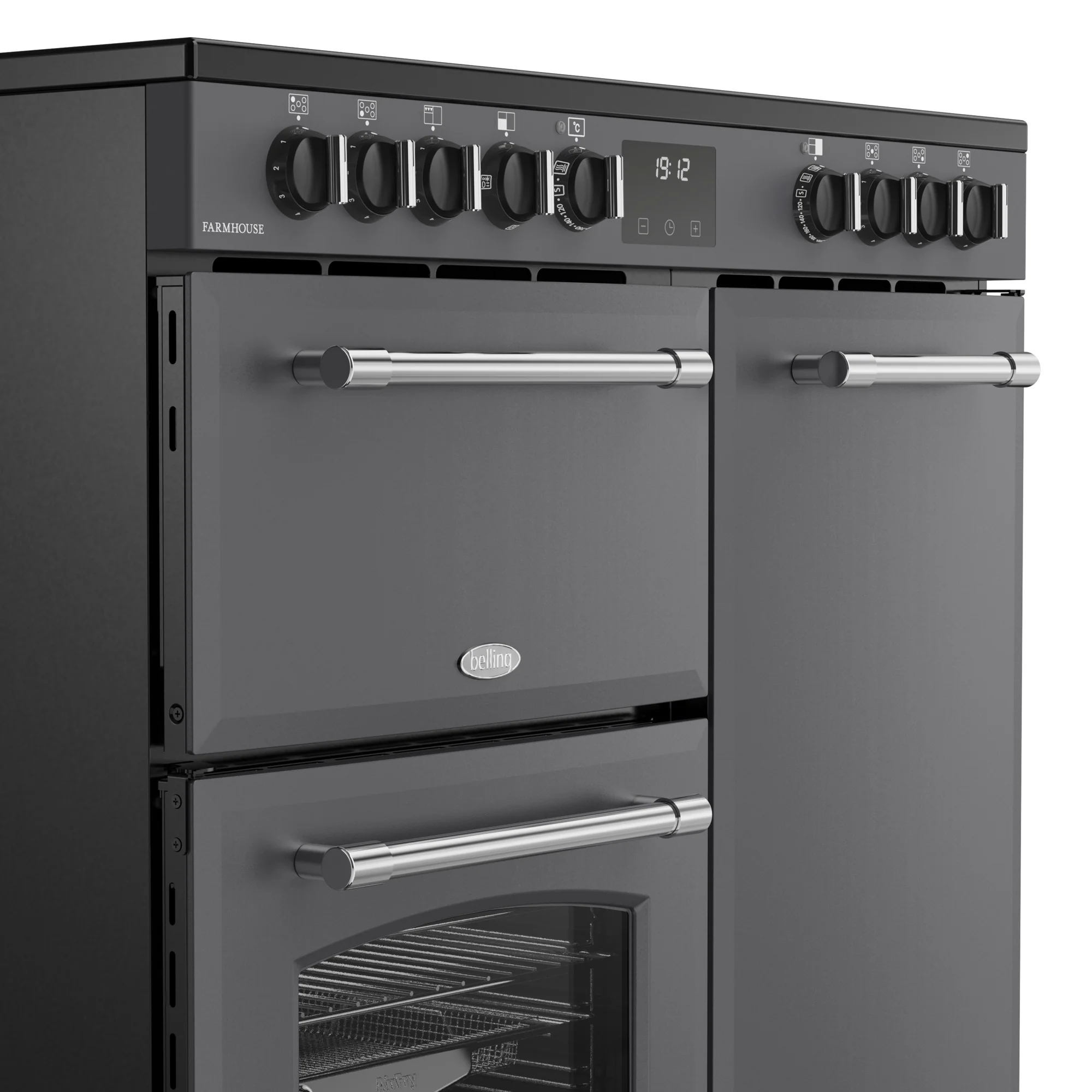 Belling RCA Farmhouse 90E 90cm Ceramic Range Cooker 444411816 Anthracite - Image 3