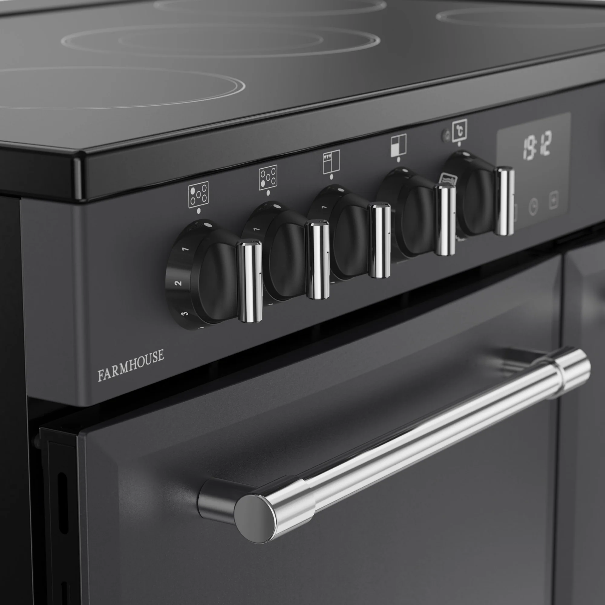 Belling RCA Farmhouse 90E 90cm Ceramic Range Cooker 444411816 Anthracite - Image 4