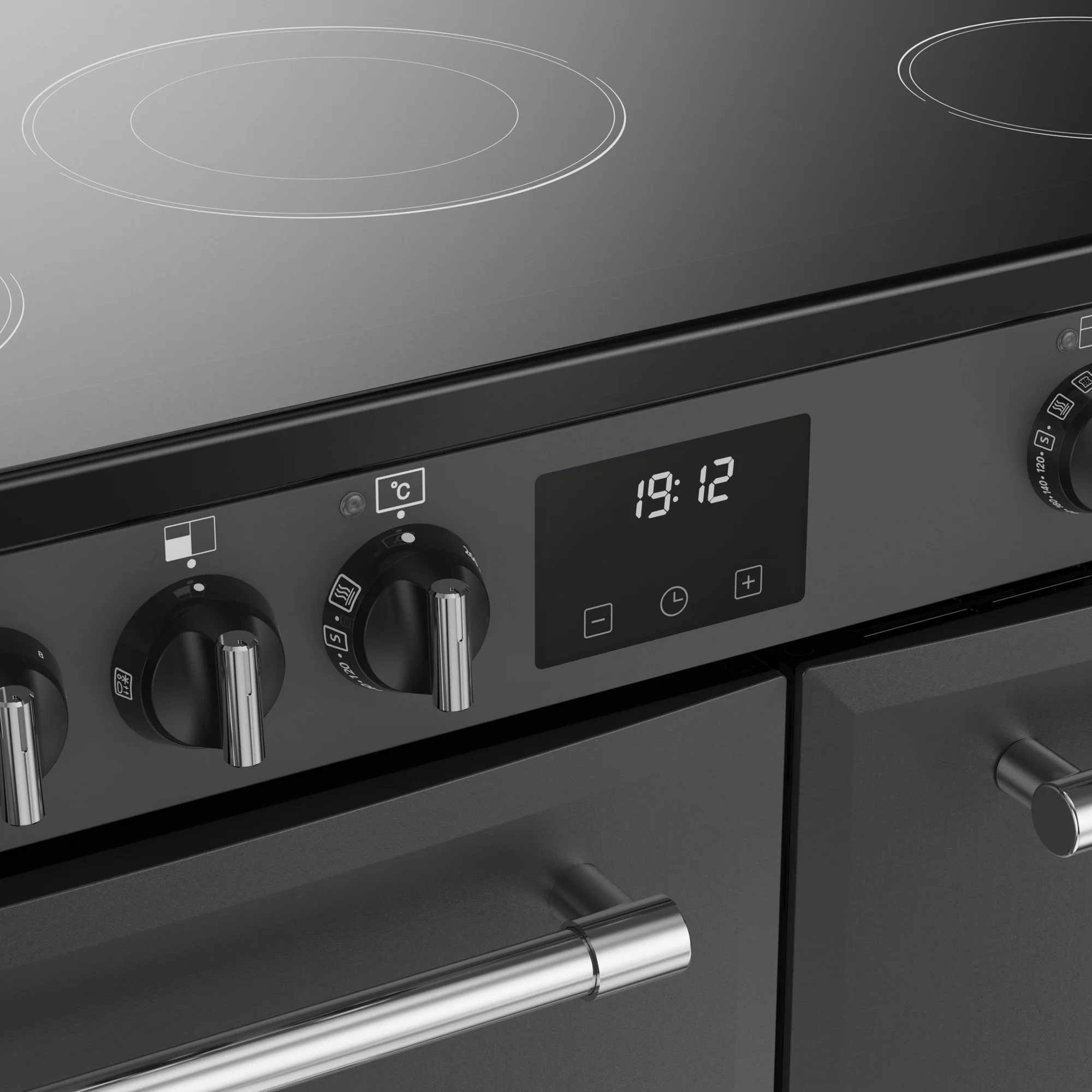 Belling RCA Farmhouse 90E 90cm Ceramic Range Cooker 444411816 Anthracite - Image 5