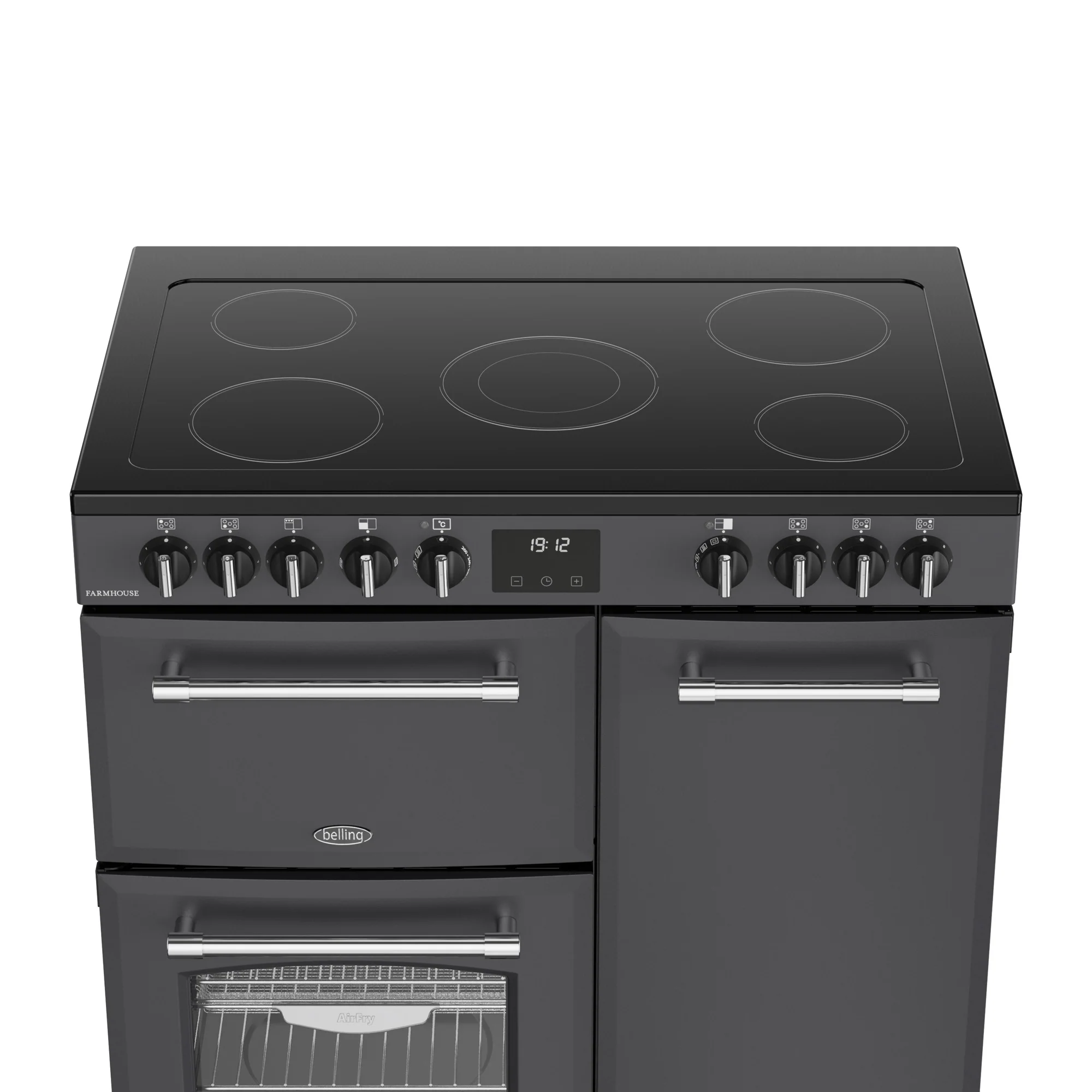 Belling RCA Farmhouse 90E 90cm Ceramic Range Cooker 444411816 Anthracite - Image 6