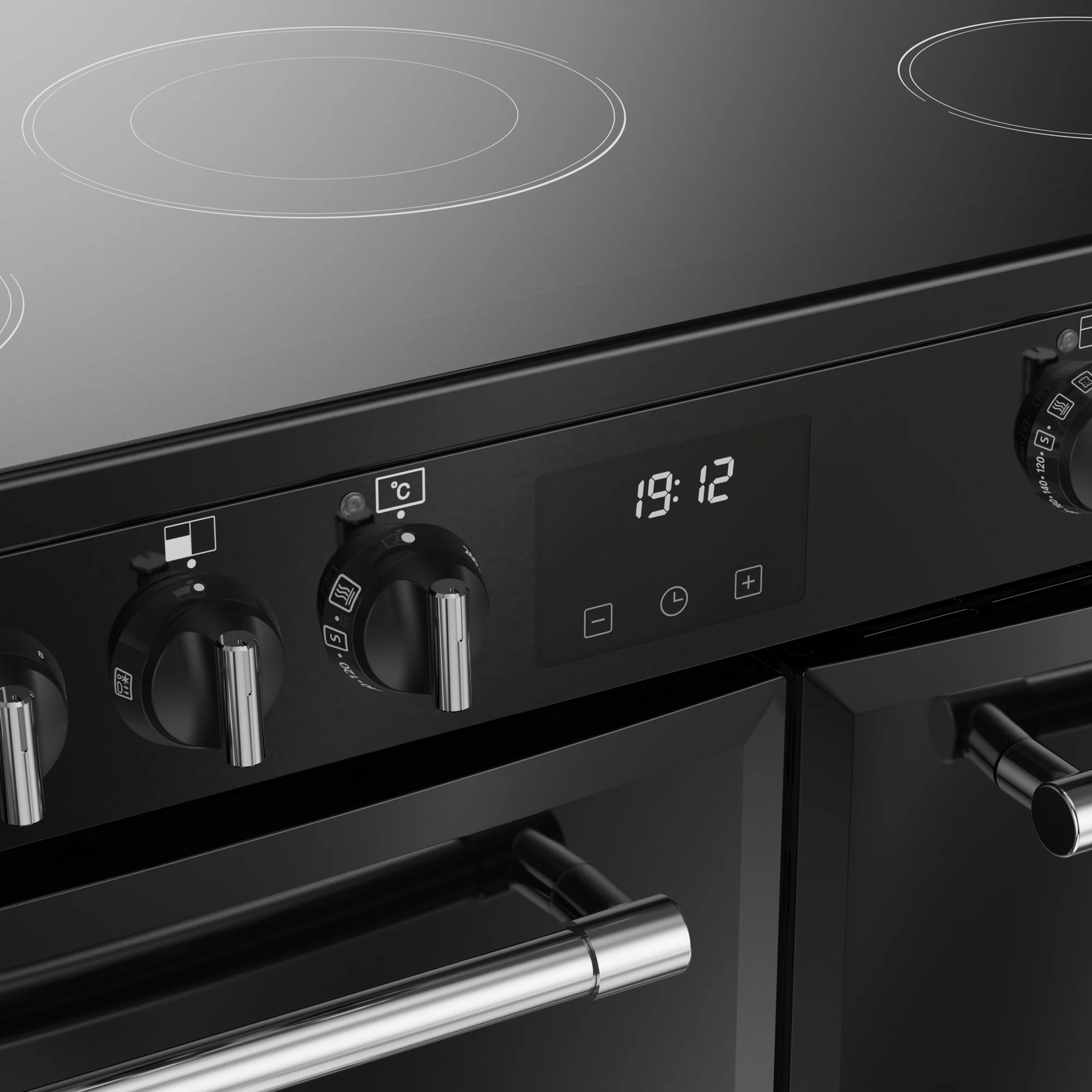 Belling RCA Farmhouse 90E 90cm Ceramic Range Cooker 444411817 Black - Image 4