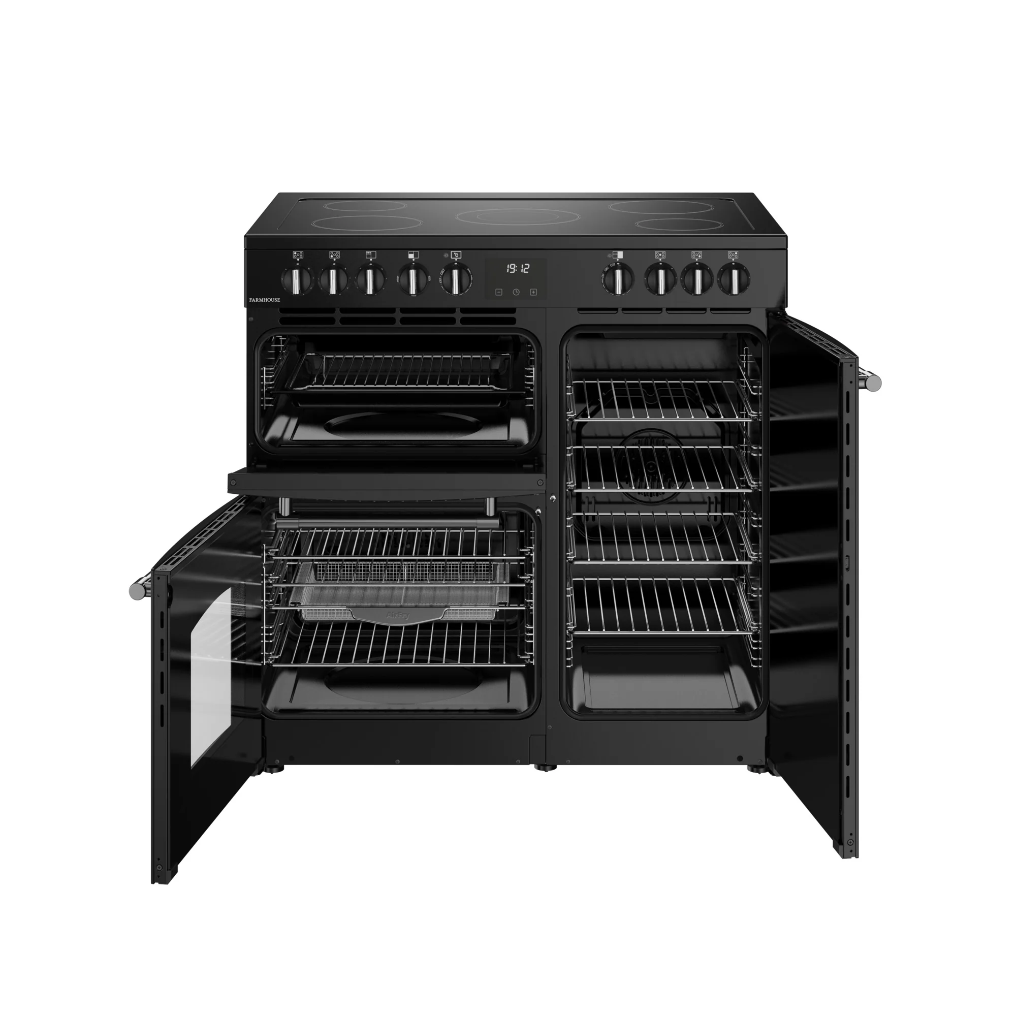 Belling RCA Farmhouse 90E 90cm Ceramic Range Cooker 444411817 Black - Image 8