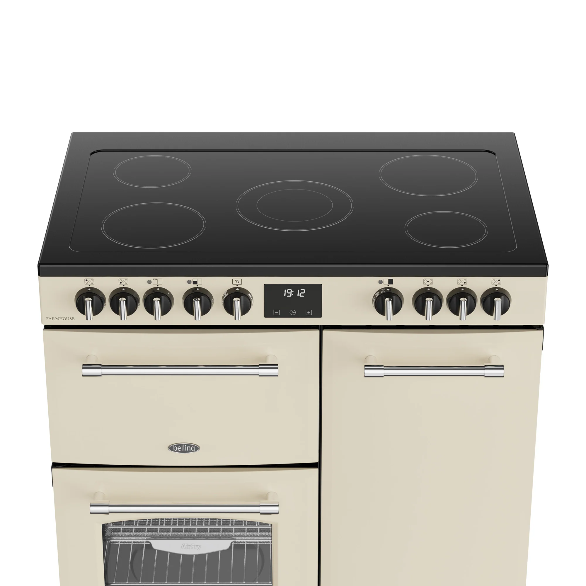 Belling RCA Farmhouse 90E 90cm Ceramic Range Cooker 444411818 Cream - Image 3