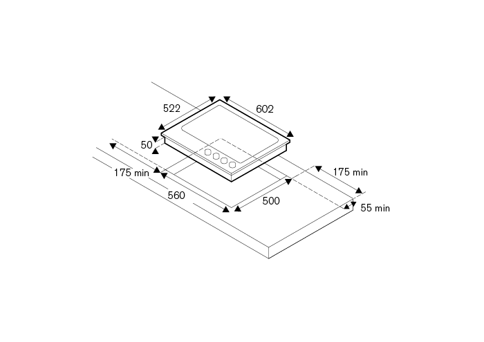 Bertazzoni P604LPROX Professional Series 60cm Gas hob with Wok - Image 5
