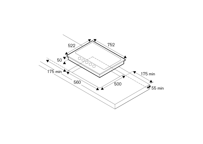 Bertazzoni P755CPROX Professional Series 75cm Gas hob with Wok - Image 6