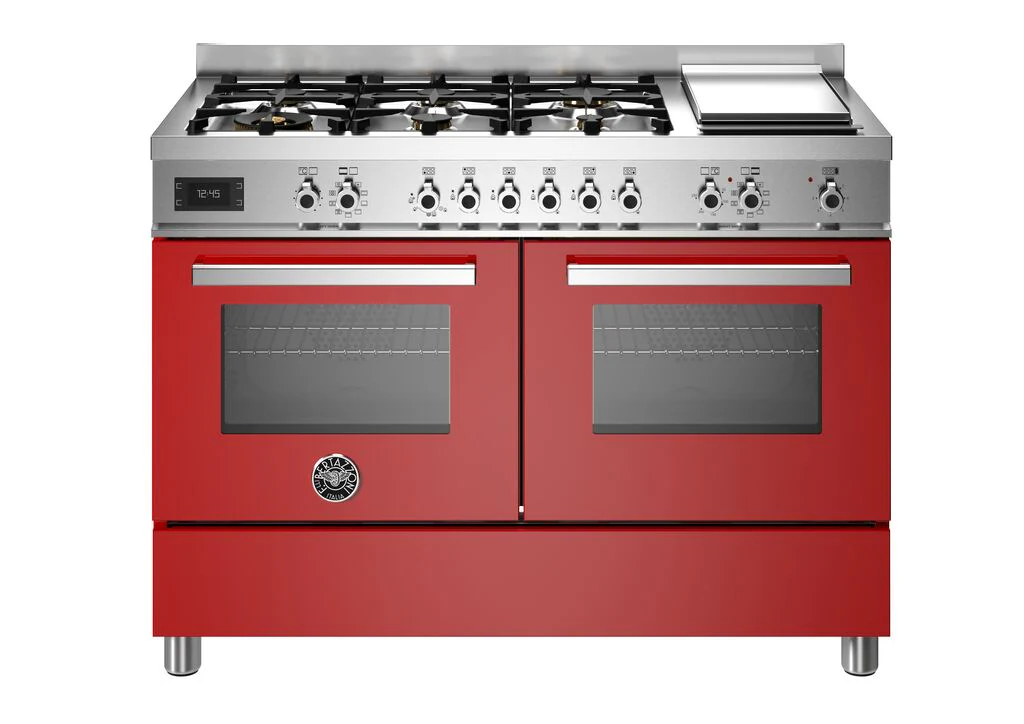 Bertazzoni Professional 120cm Dual Fuel Range Cooker PRO126G2EROT Rosso
