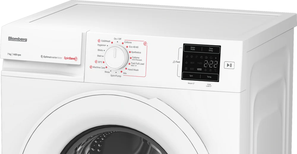 Blomberg LWA27461W 7kg 1400rpm SpinSave Washing Machine - Image 4