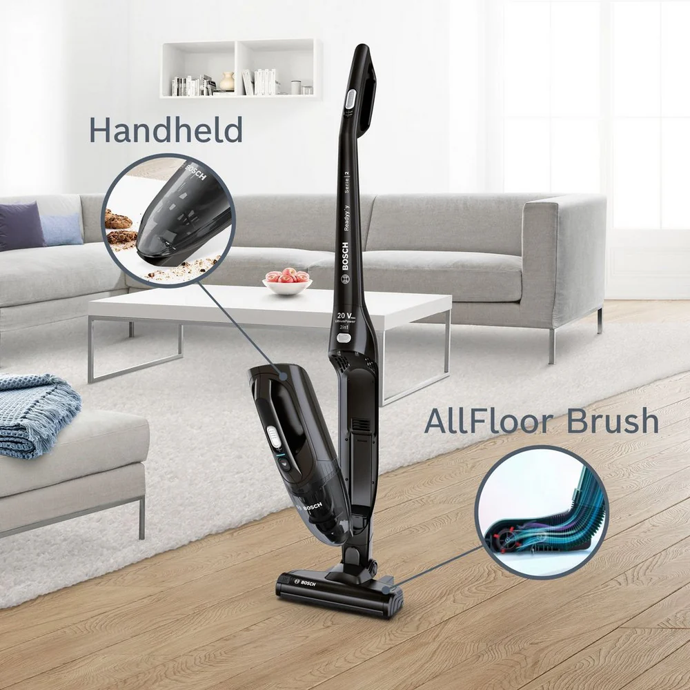 Bosch BCHF220GB Serie 2 2-in-1 Cordless Vacuum Cleaner - 44 Minutes Run Time - Jet Black - Image 4