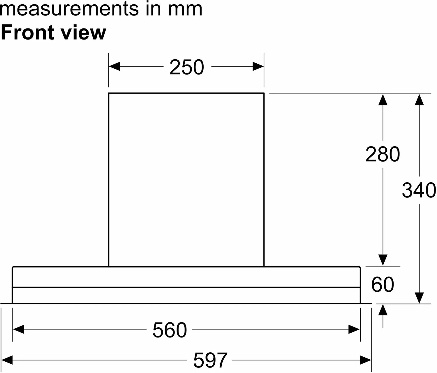 Bosch DBB67AM60B Series 6 Integrated Hood 60cm clear glass - Image 5