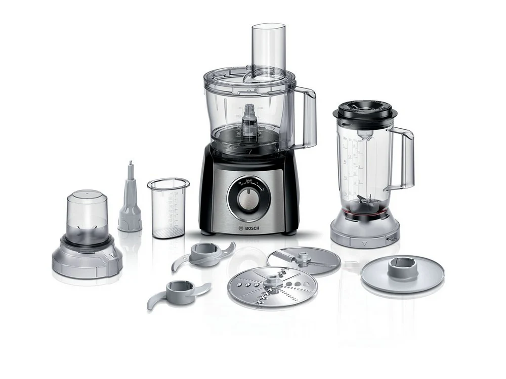 Bosch MCM3501MGB MultiTalent 3 Compact 800W Food Processor - Black & Stainless Steel