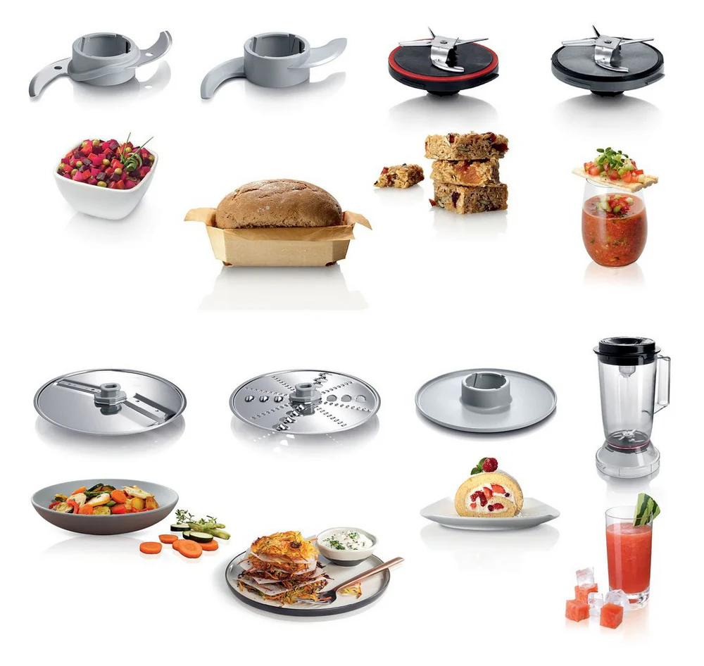 Bosch MCM3501MGB MultiTalent 3 Compact 800W Food Processor - Black & Stainless Steel - Image 6