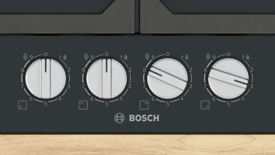 Bosch PCP6A6I90 Series 6 Gas hob 60cm Enamel Black - Image 2