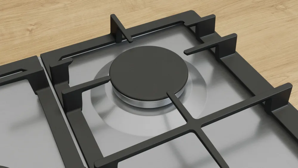 Bosch PCQ7A5I90 Series 6 Gas Hob 75cm Stainless Steel - Image 4
