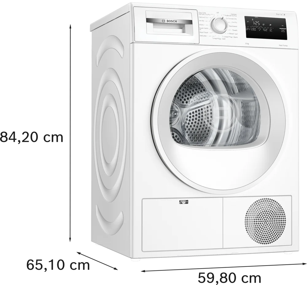 Bosch Series 4 WTH85225GB 8kg Heat Pump Tumble Dryer - Image 5