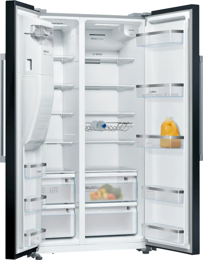Bosch Series 6 KAD93ABEP Black Plumbed In American Fridge Freezer - Image 2