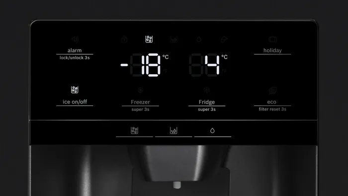 Bosch Series 6 KAD93ABEP Black Plumbed In American Fridge Freezer - Image 6