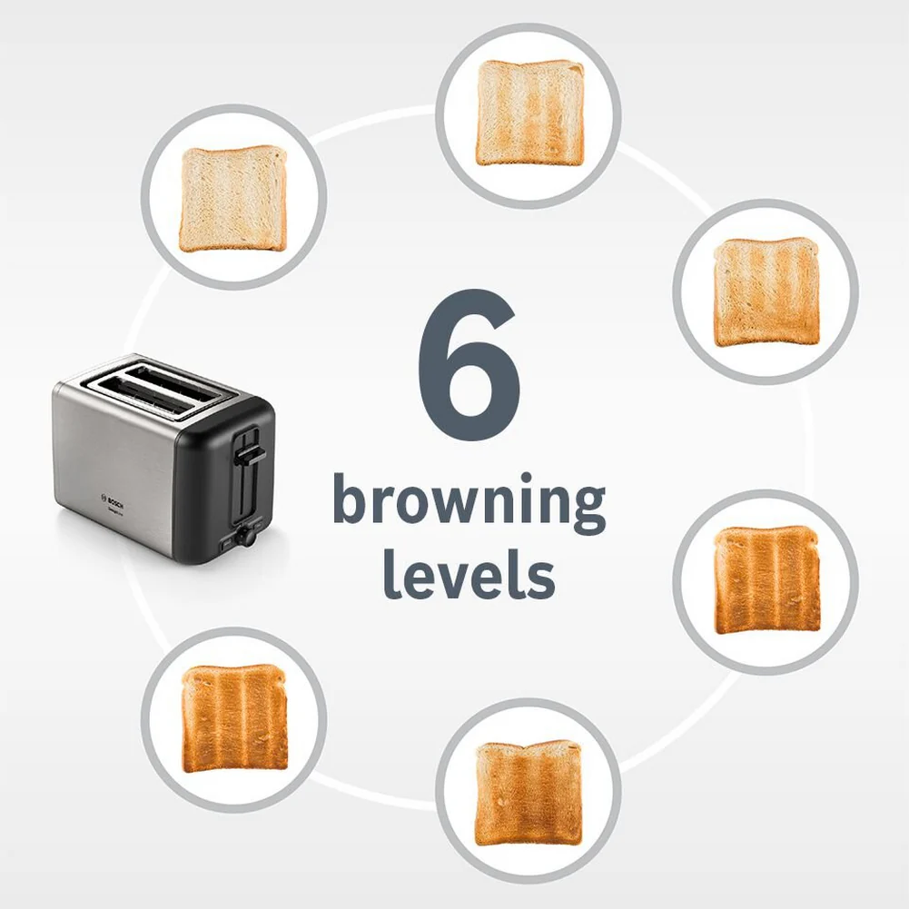 Bosch TAT4P447GB 4 Slot Toaster - Cream - Image 2