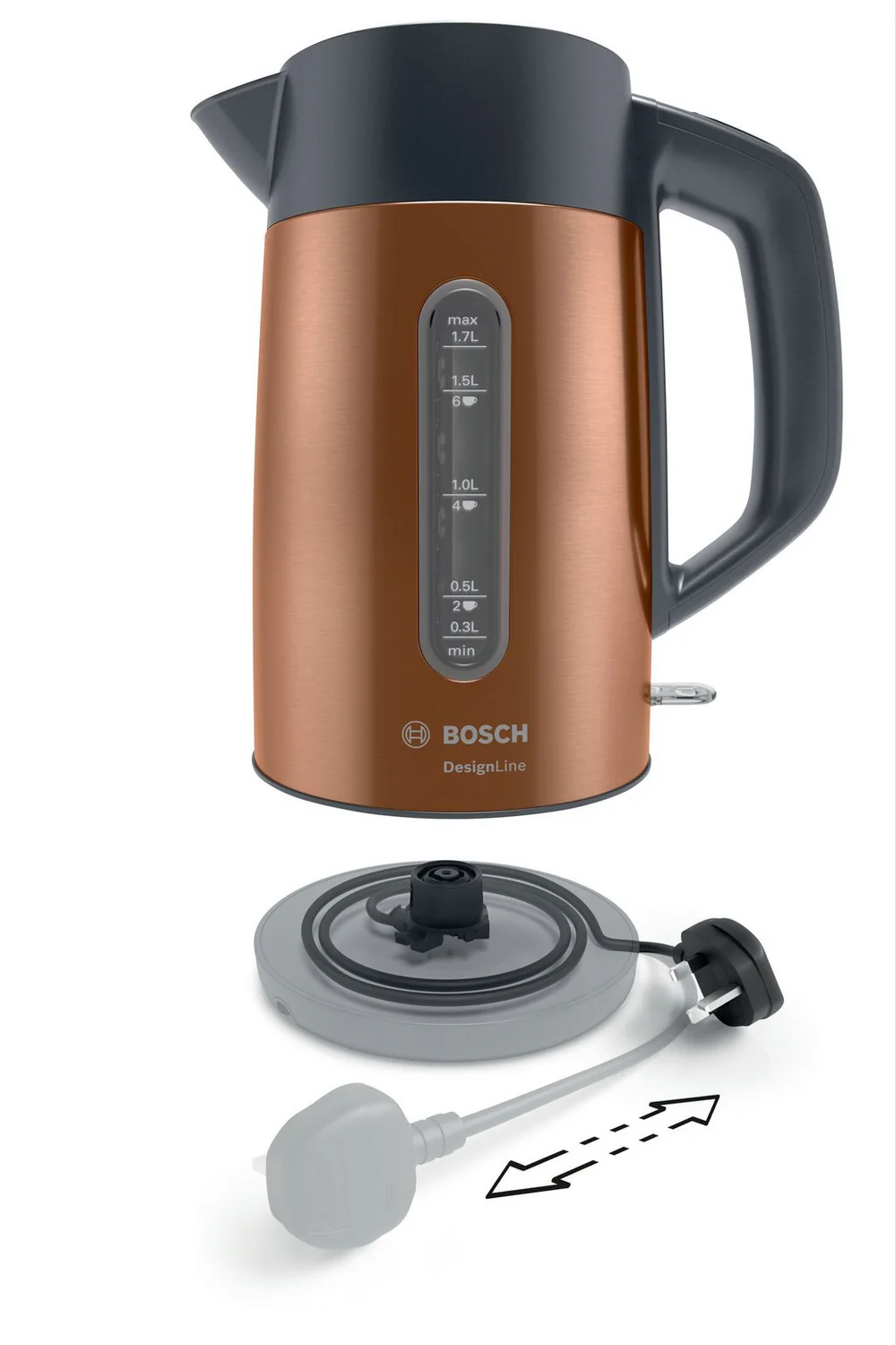 Bosch TWK4P439GB 1.7L Traditional Kettle - Copper - Image 3
