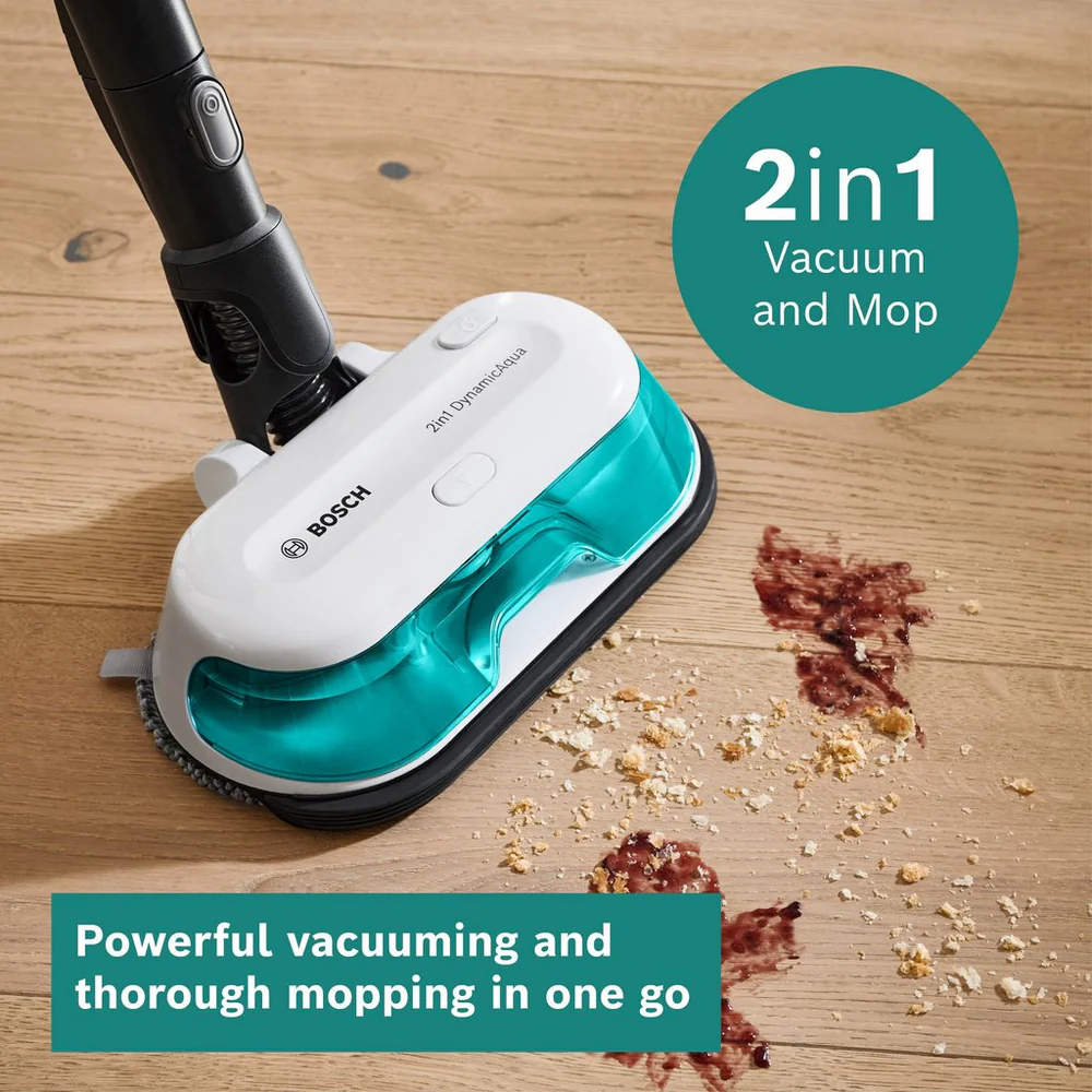 Bosch Unlimited 7 BCS71HYGGB Aqua Vacuum & Mop - 40 Minutes Run Time - White - Image 5