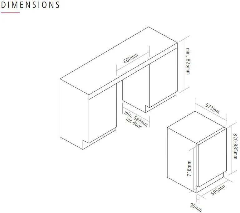 Caple Sense WI6143BG Built-In Wine Cooler - Black - Image 3