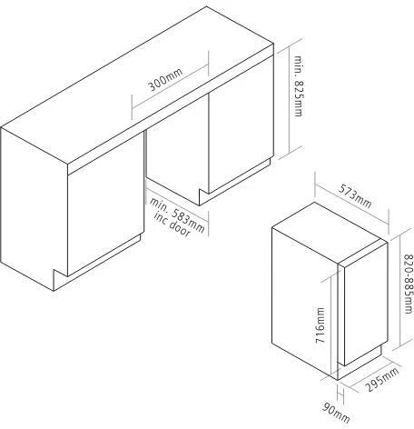 Caple WI3126BG Built-In Wine Cooler - Image 3