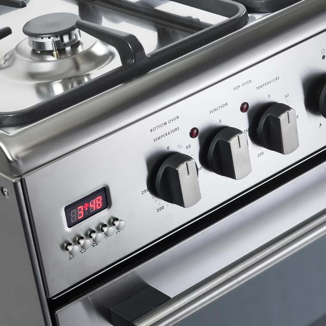 DeLonghi Modern 60cm Stainless Steel Double Cavity Dual Fuel Range-Style Cooker DDC606DF - Image 3