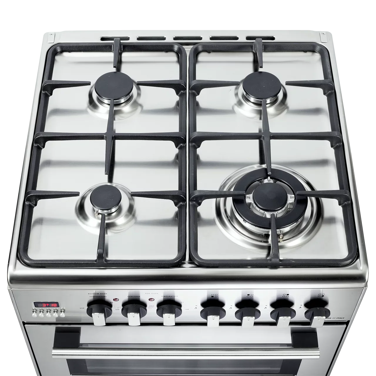 DeLonghi Modern 60cm Stainless Steel Double Cavity Dual Fuel Range-Style Cooker DDC606DF - Image 4