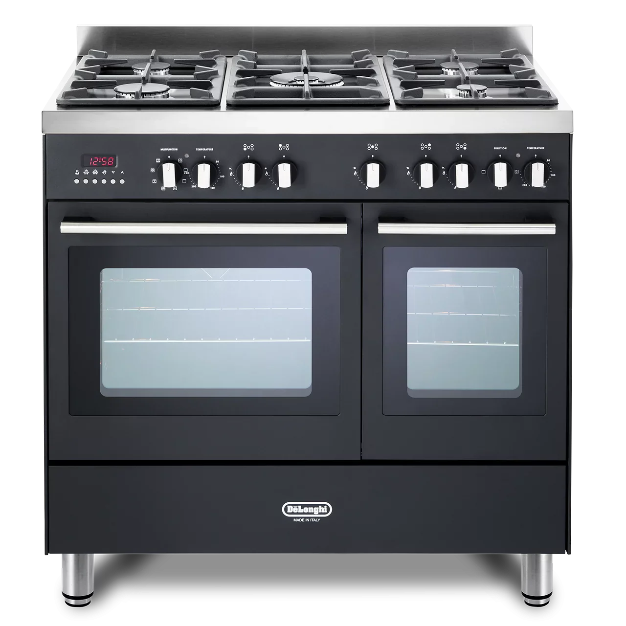 DeLonghi Modern 90cm Twin Cavity Dual Fuel Range Cooker DTR906-DF/AN Anthracite
