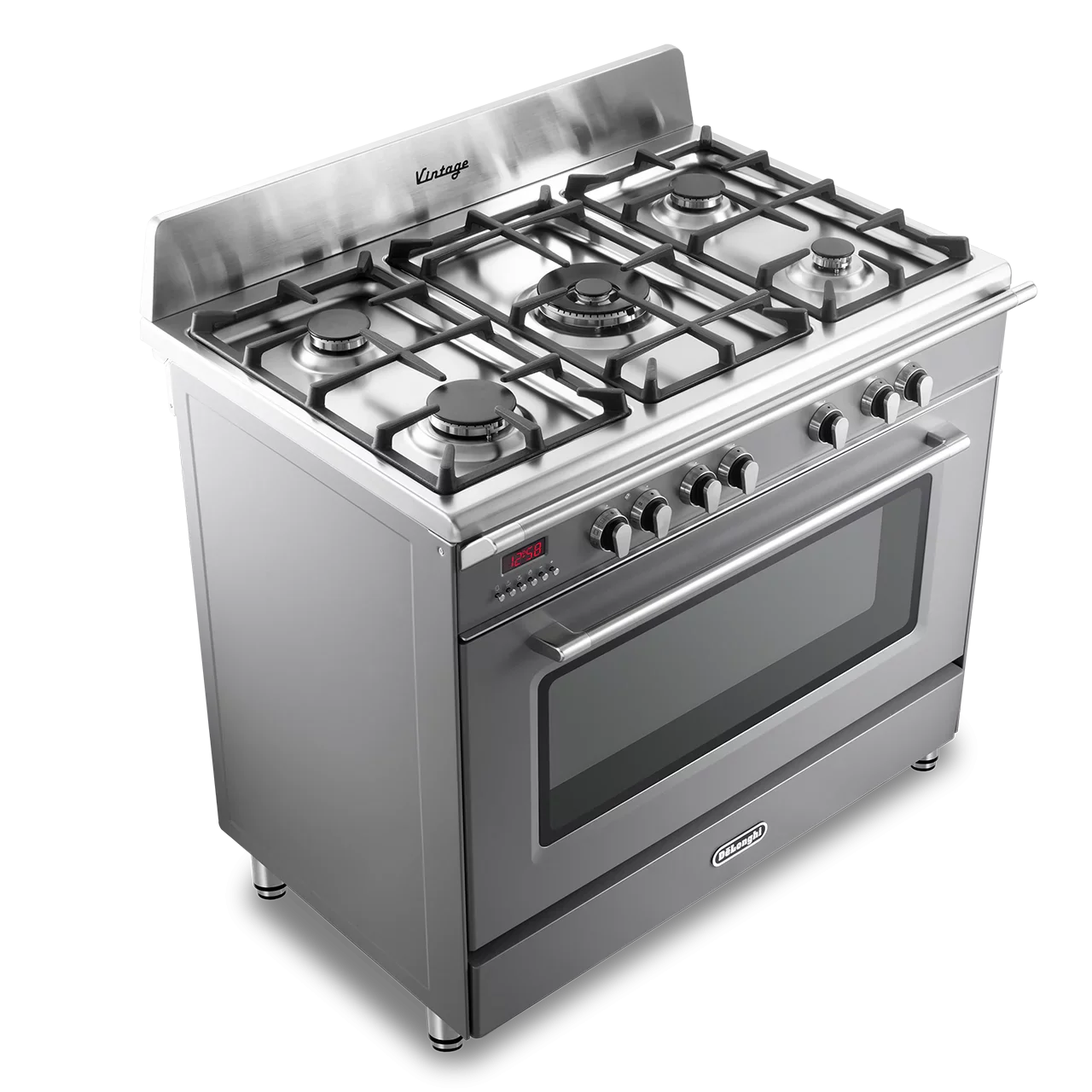 DeLonghi Vintage 90cm Single Cavity Dual Fuel Range Cooker DVRS916DF SLATE GREY - Image 2