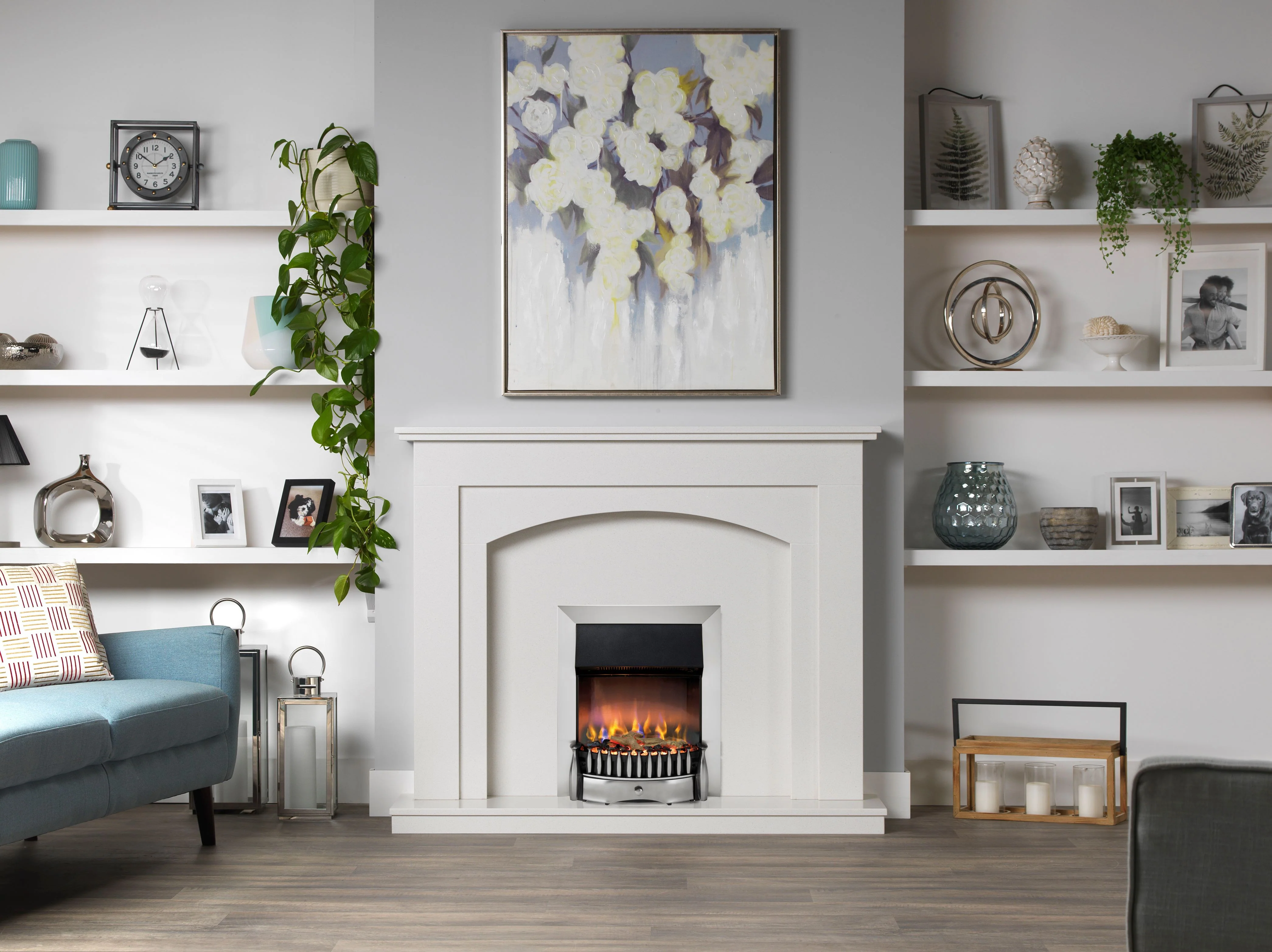 Dimplex BMR20CH EX DISPLAY Braemar Optiflame 3D Electric Inset Fire Chrome - Image 2