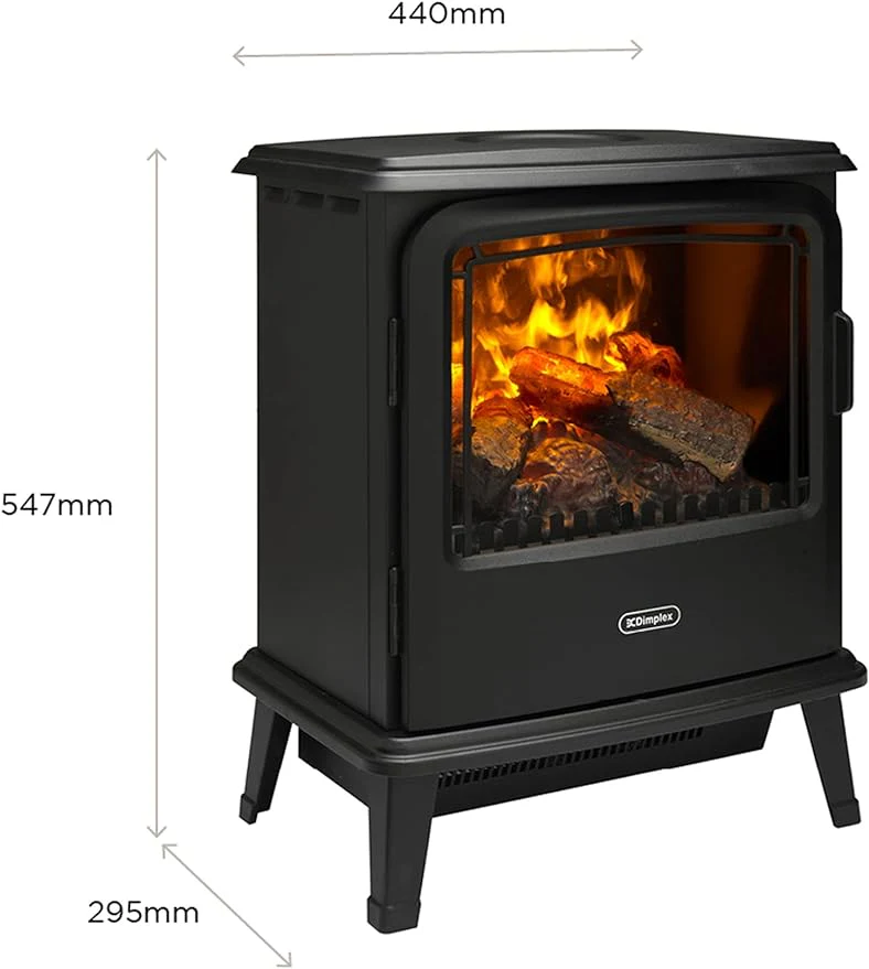 Dimplex BYP20 Bayport Matt Black Optimyst Electric Stove Fire - Image 2