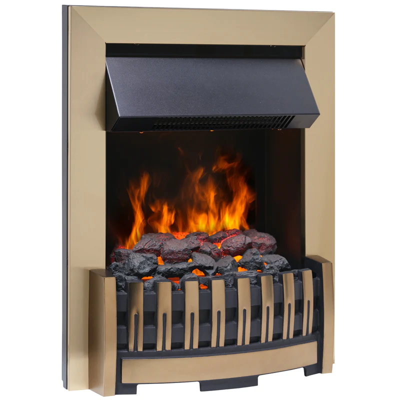 Dimplex Elsberry Antique Brass Optimyst Inset Electric Fire
