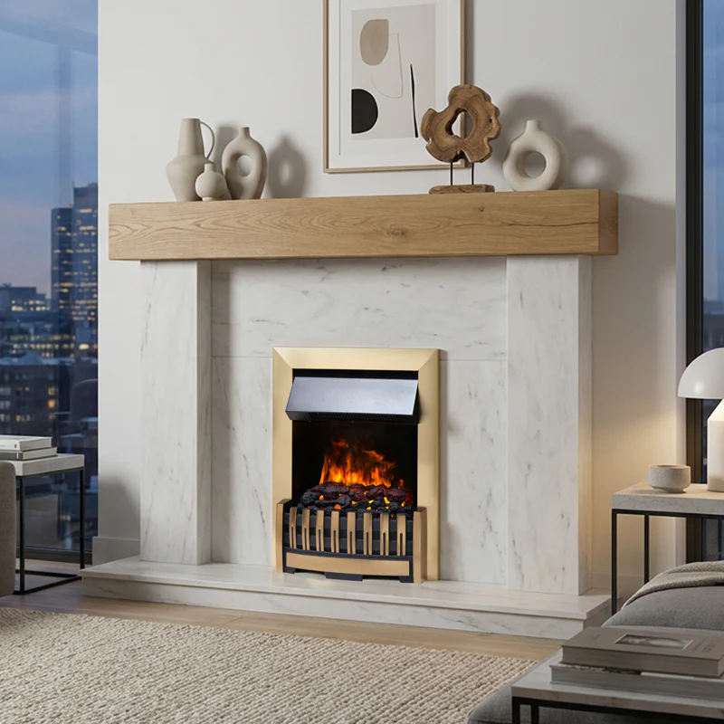 Dimplex Elsberry Antique Brass Optimyst Inset Electric Fire - Image 4