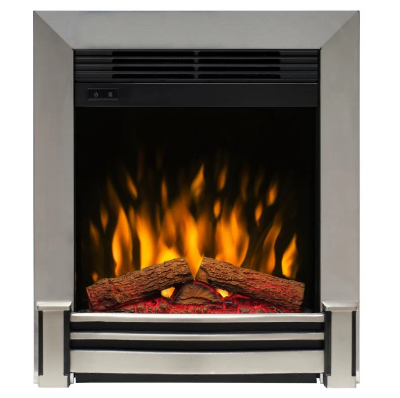Dimplex Elva Brushed Chrome Optiflame Inset Electric Fire
