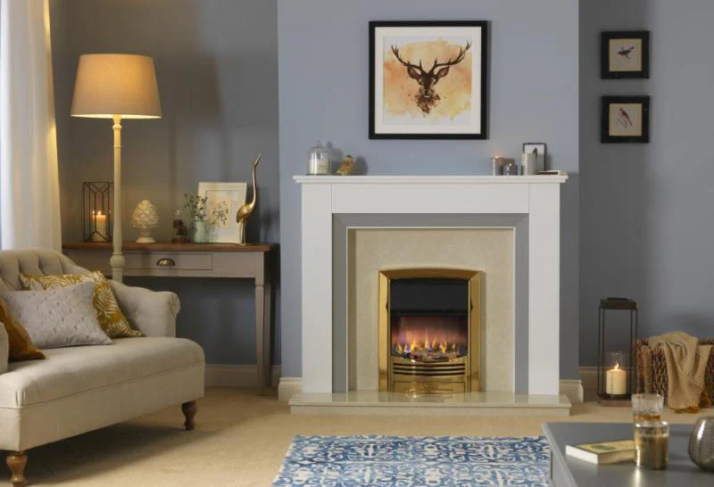 Dimplex GLN20BR Glencoe Optiflame3D Electric Inset Fire Brass - Image 2