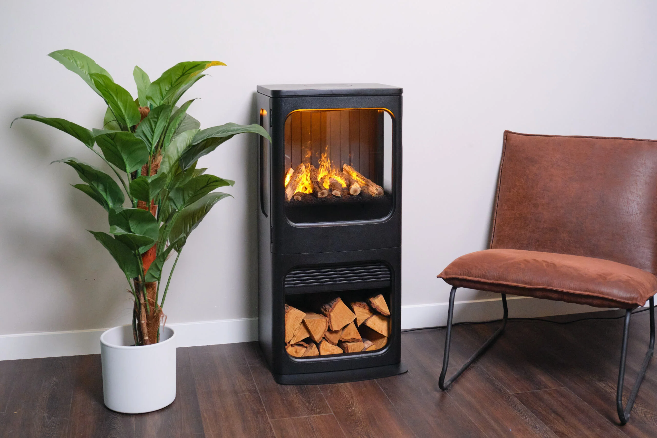 Dimplex Mapleton 100 Optimyst Electric Stove Fire with Log Store - Image 11