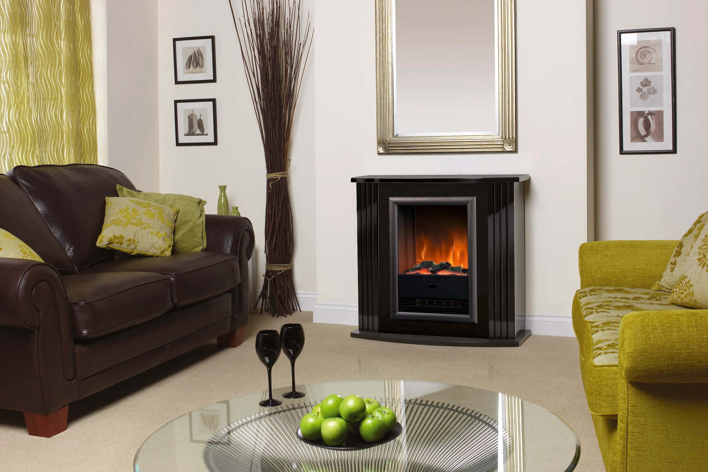Dimplex MZT20BL-E Mozart Optiflame Electric Fire Suite Black - Image 2
