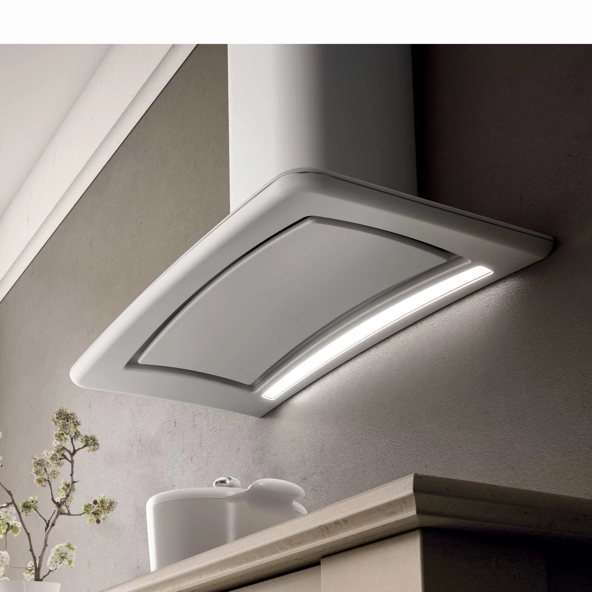 Elica Dolce-WH 85cm Chimney Cooker Hood - Image 3