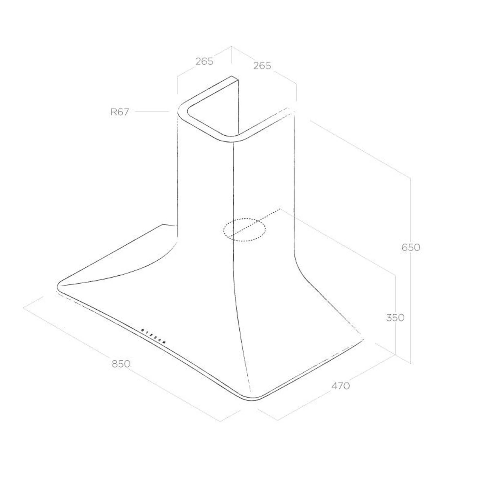Elica Dolce-WH 85cm Chimney Cooker Hood - Image 4