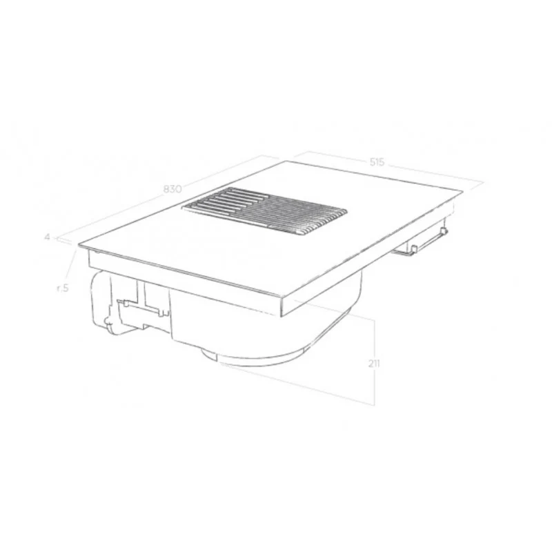 Elica NT-LIBRA-RC White Venting Hob - Image 4