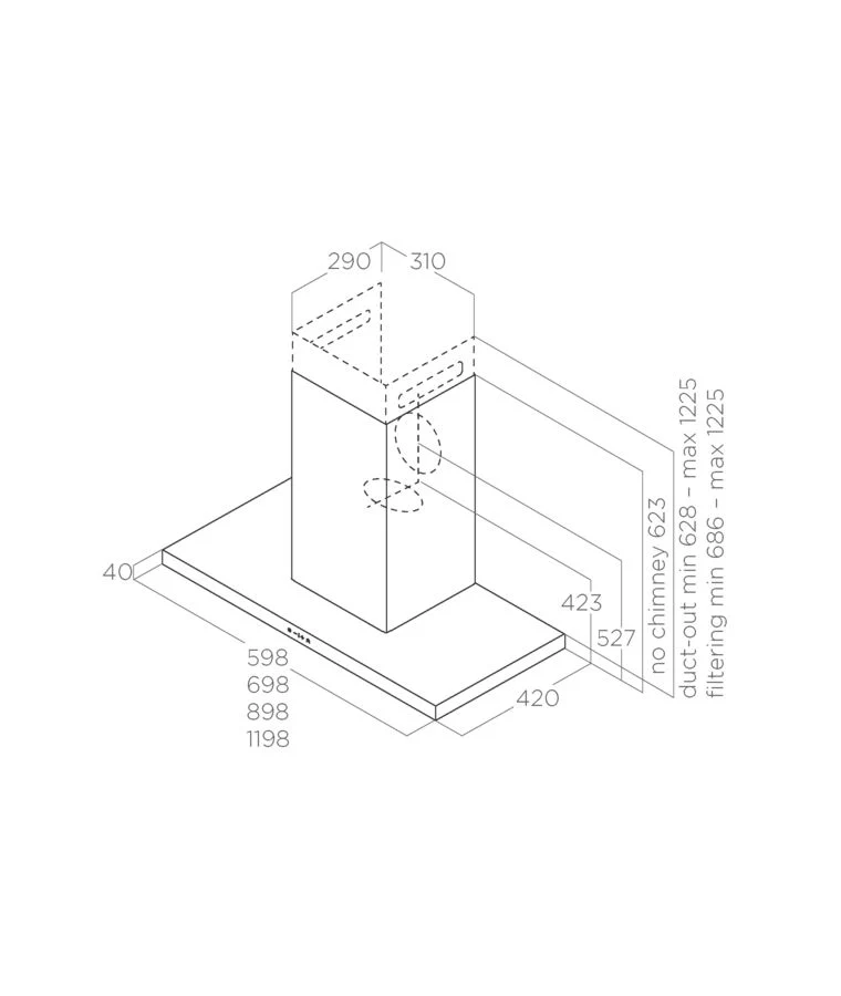 Elica THIN-60 60cm Chimney Hood - Image 3