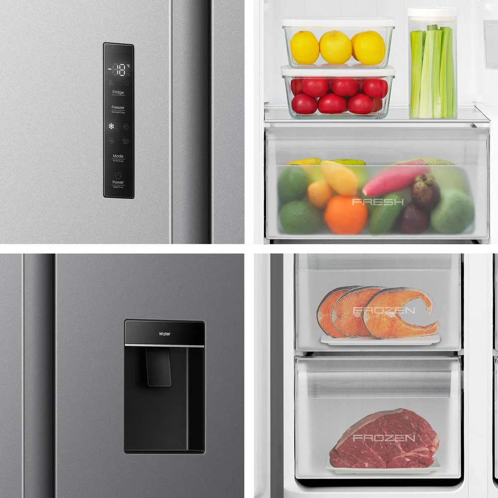 Fridgemaster MS91558DES Non Plumbed American Fridge Freezer - Image 2