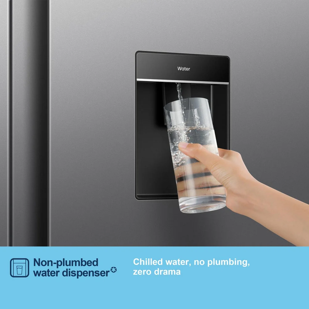 Fridgemaster MS91558DES Non Plumbed American Fridge Freezer - Image 6