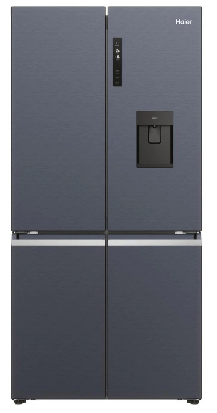 Haier Series 5 HCR5919EHMB Brushed Black Plumbed American Fridge Freezer