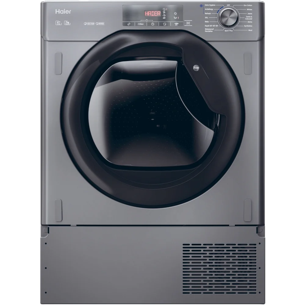 Haier HDB4H7A2TBERX80 7kg Integrated Heat Pump Tumble Dryer