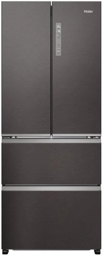 Haier HFR3718ENMD Dark Inox Freestanding Fridge Freezer