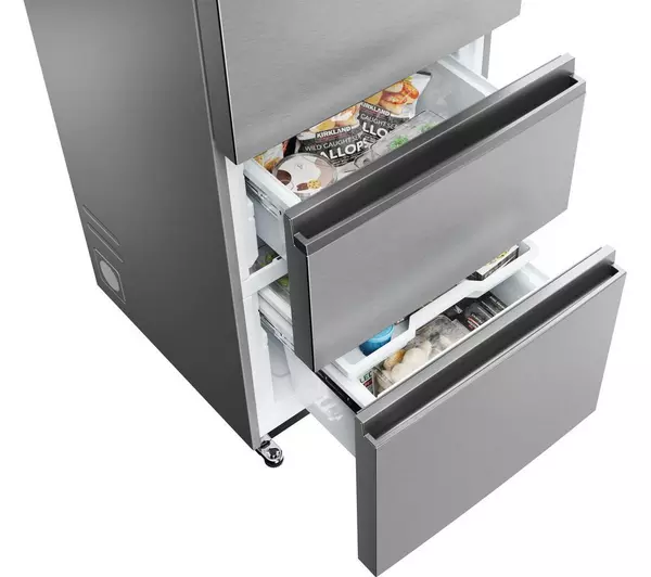 Haier HTW5618DWMG Series 5 Freestanding Fridge Freezer Gentleman Silver - Image 4