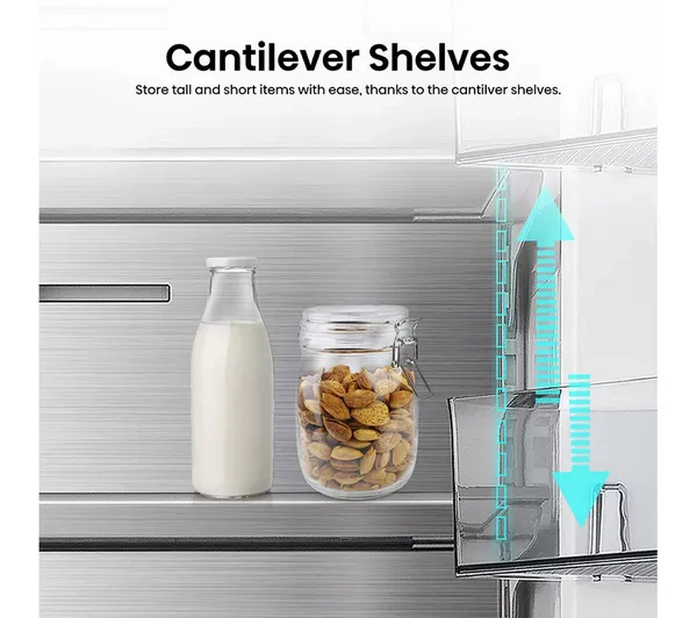 Hisense RF815N4SESE Plumbed Silver American Fridge Freezer - Image 6
